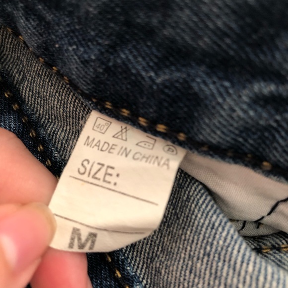 Blue Distressed Denim Shorts - Picture 4 of 4